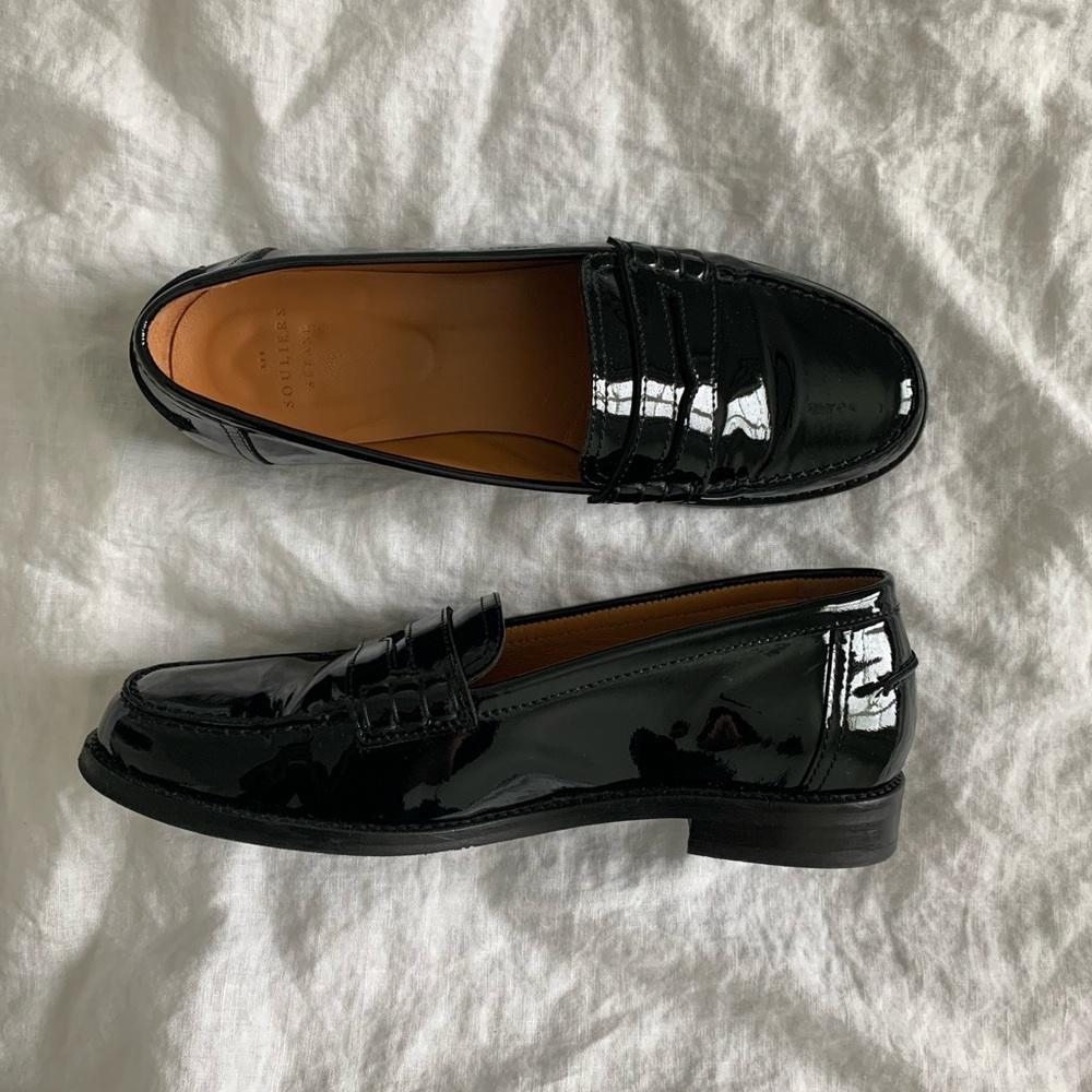 Sezane André Loafers Black Varnish - Size 6,5